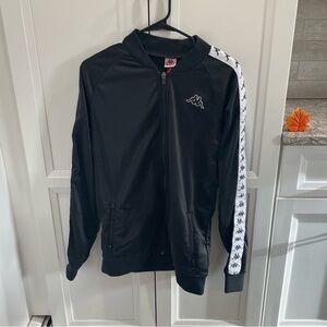 Kappa black track suit zip up sweatshirt